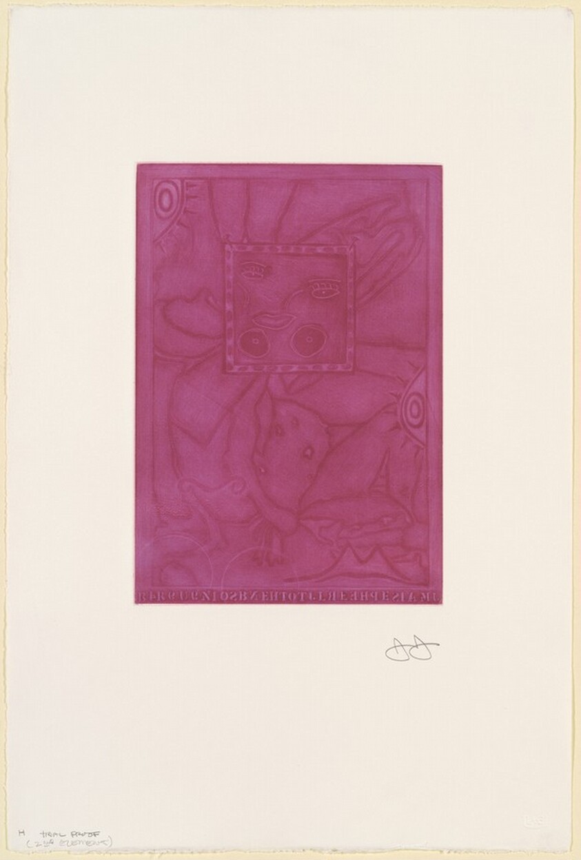 Untitled (Purple Mezzotint) [trial proof H]