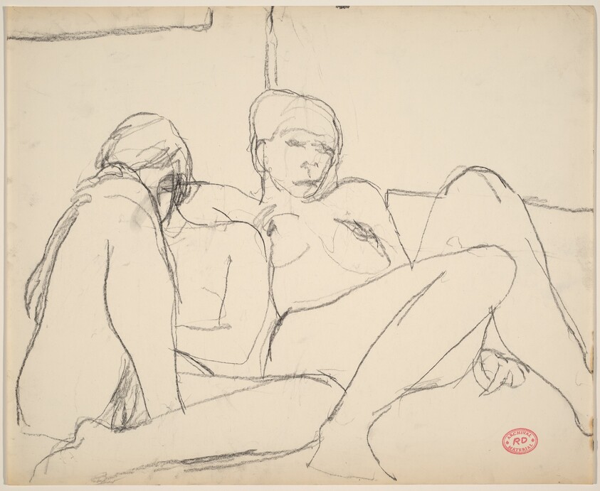 Untitled [two reclining female models]