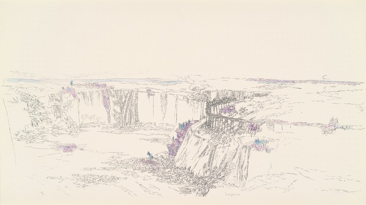 Train on Bridge from Vista Series