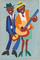 Blind Singer, William H. Johnson, c. 1940
