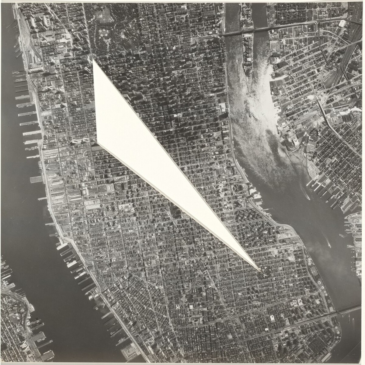 A Photo of Central Manhattan with the Area between Columbus Circle, the McGraw-Hill Building, and Tompkins Square Cut Out