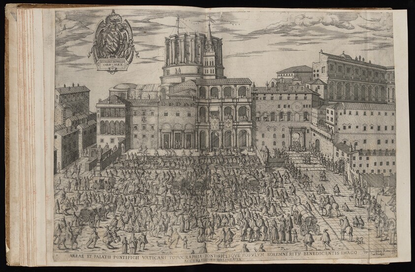 Areae et Palatii Pontificii Vaticani Topographia [A Papal Blessing in Saint Peter Square]