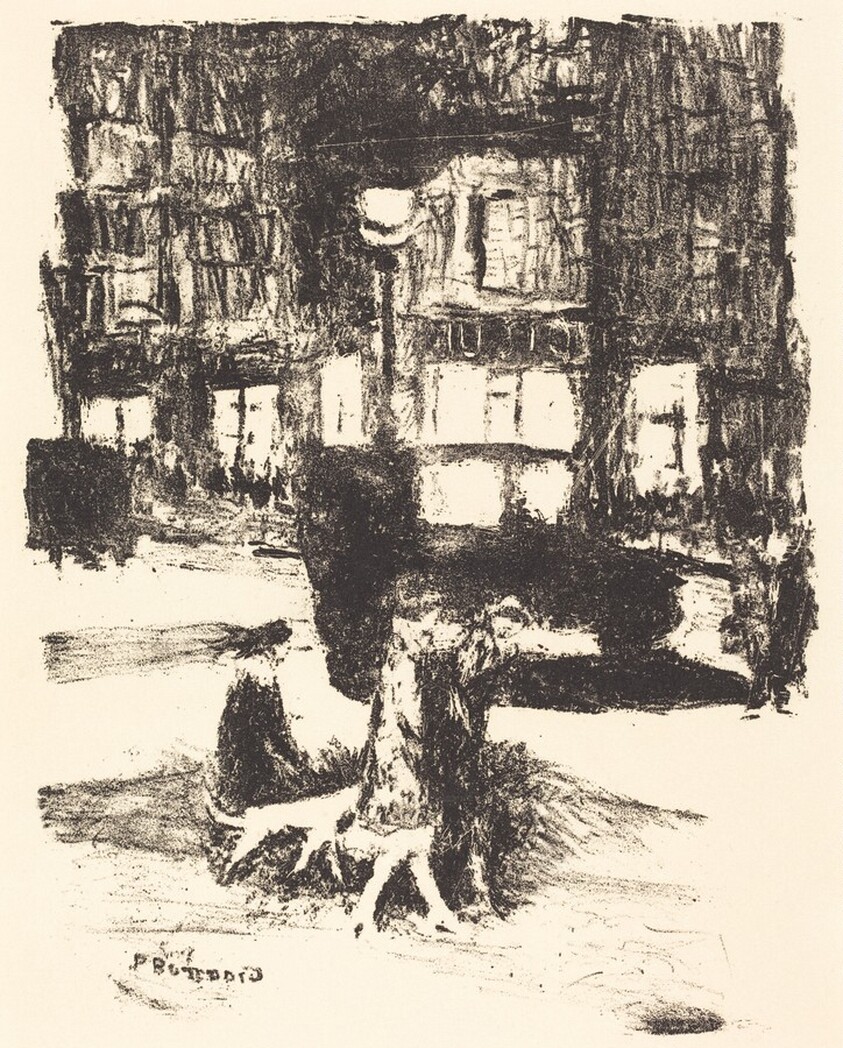 La Rue (frontispiece from Tableaux de Paris)