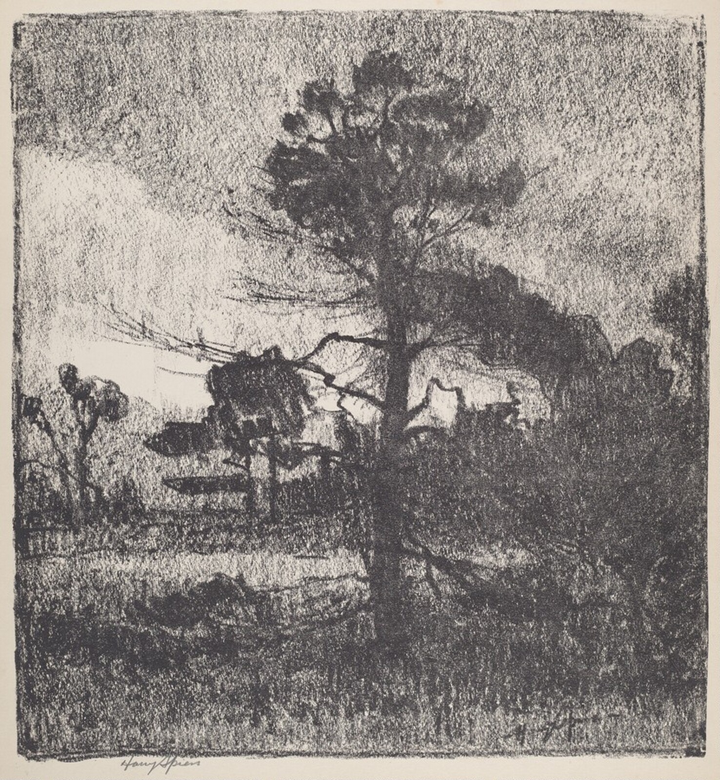 Untitled (Landscape With Tree), Harry Spiers, c. 1895