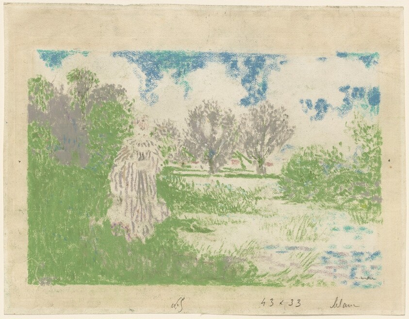 Landscape with a Lady in a Striped Dress