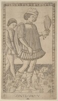 Zintilomo (Gentleman), Master of the E-Series Tarocchi, c. 1465