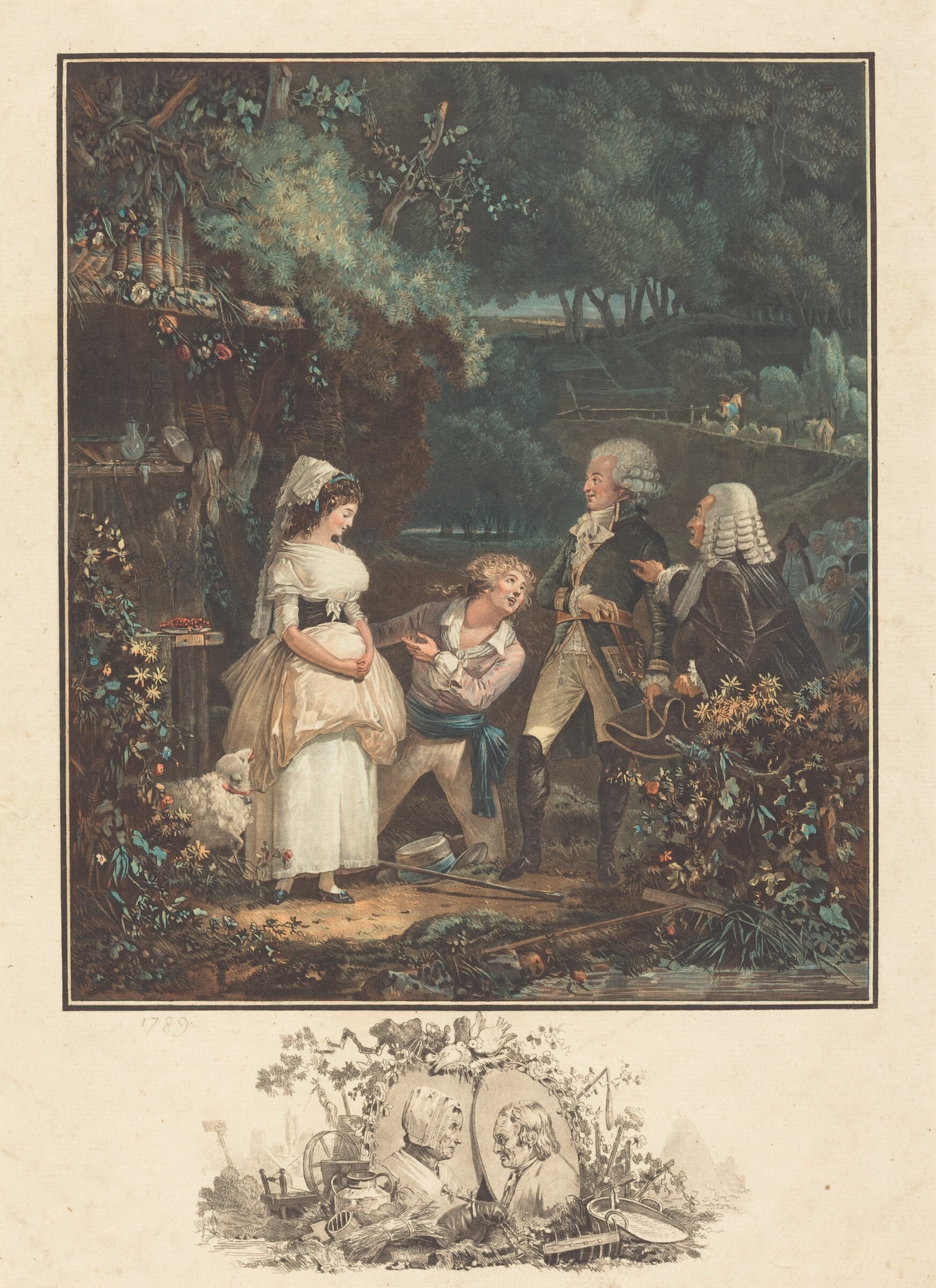 Annette et Lubin, Philibert-Louis Debucourt, 1789