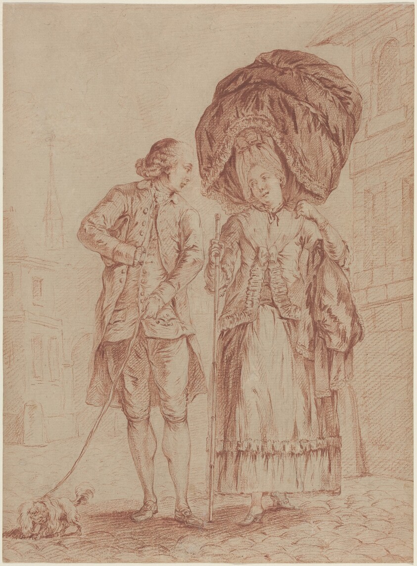 A Cleric Accompanying a Lady on Her Morning Walk