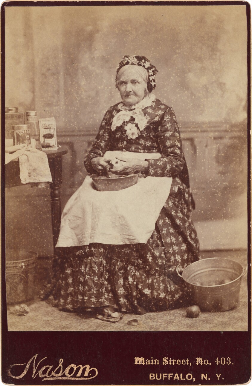 Portrait of a Woman Peeling Apples