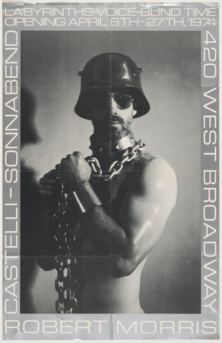 Poster for "Robert Morris: Labyrinths—Voice—Blind Time"