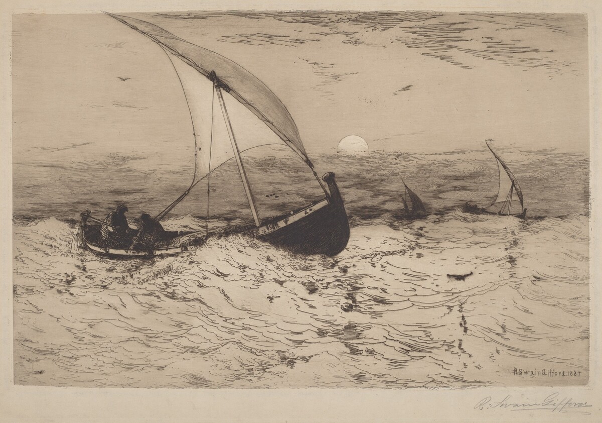 Neapolitan Fishing Boats Returning Home