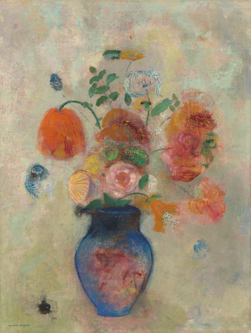 Large Vase with Flowers