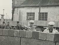 Title from caption on object: “Barricade, Berlin”, Unknown 20th Century, August 18, 1961
