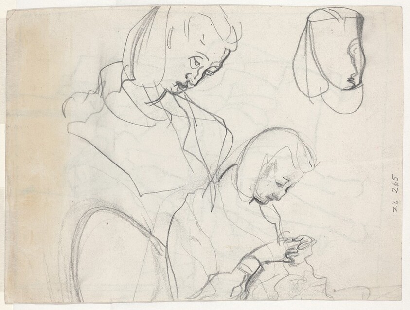 Studies of a Woman's Head [verso]