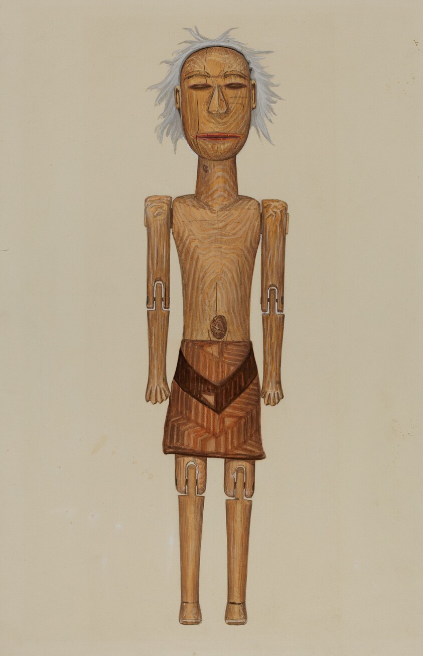 Wooden Indian Doll