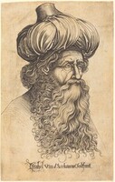 Head of an Aged Man, Israhel van Meckenem, c. 1480/1490