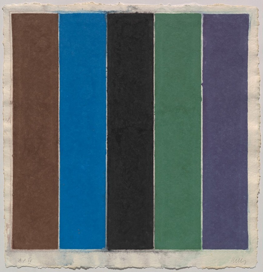 Colored Paper Image XIX (Brown/Blue/Black/Green/Violet)