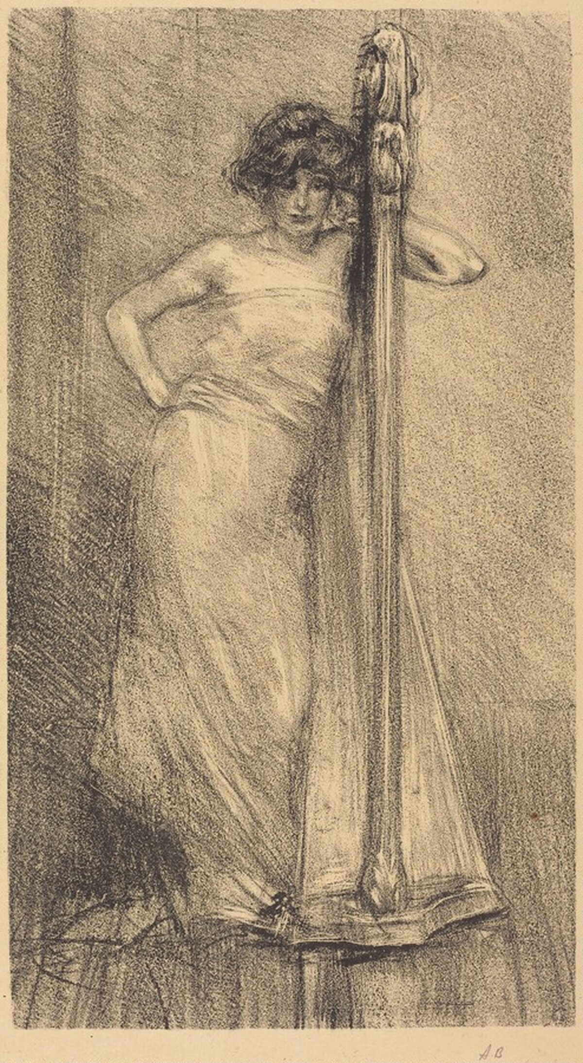Woman with a Harp