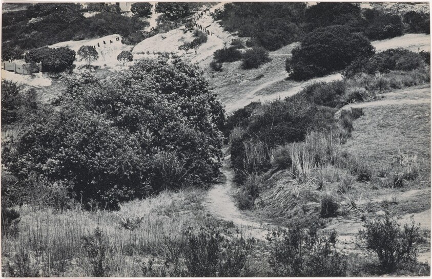 100 Boots Taking the Hill (3). Lomas Santa Fe, California. June 13, 1972, 2:45 p.m.