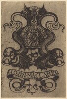 Bookplate of John Maclaren, David Young Cameron, 1897