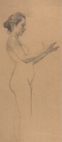 Female Nude with a Platter, Karel Vitezslav Masek, 1898