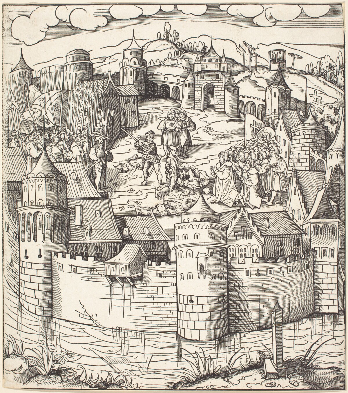 Execution of a Man at a Market-Place of a Town