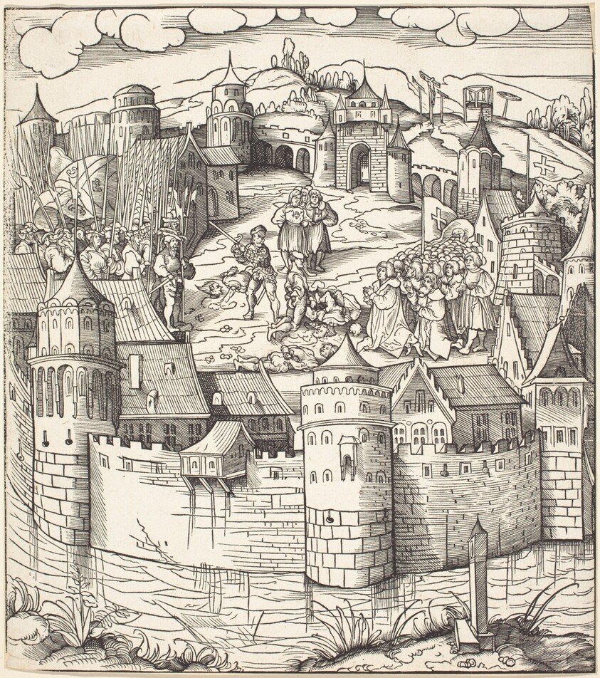 Execution of a Man at a Market-Place of a Town