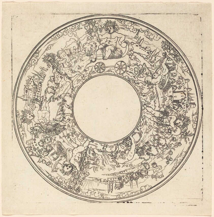 Bacchus Riding in a Wagon