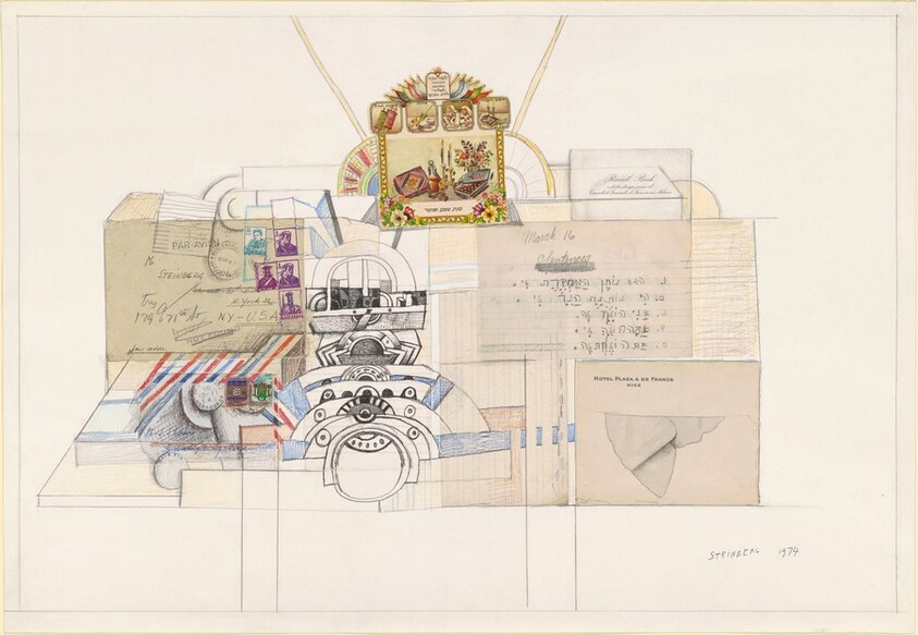 Untitled (Table Composition with Hebrew Greeting Card)