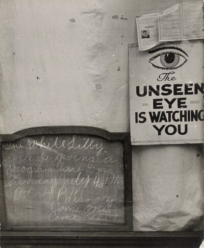City Window Sign, Spanish Harlem, New York