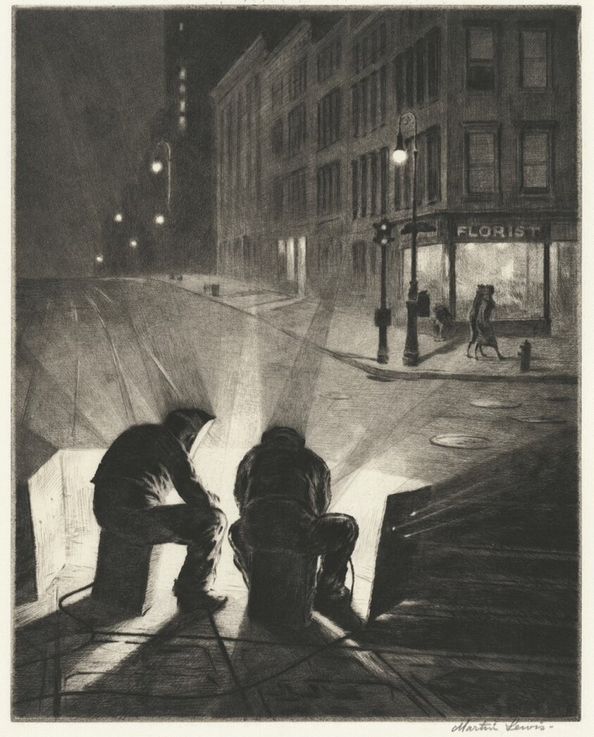 Arc Welders at Night