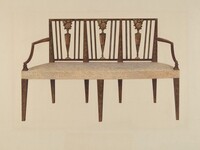 Settee--Sheraton Style, Charles Henning, c. 1939