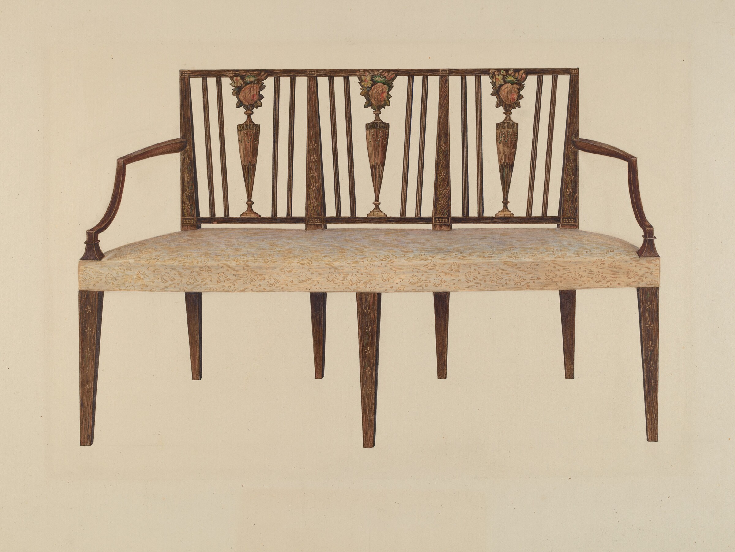 Settee--Sheraton Style, Charles Henning, c. 1939