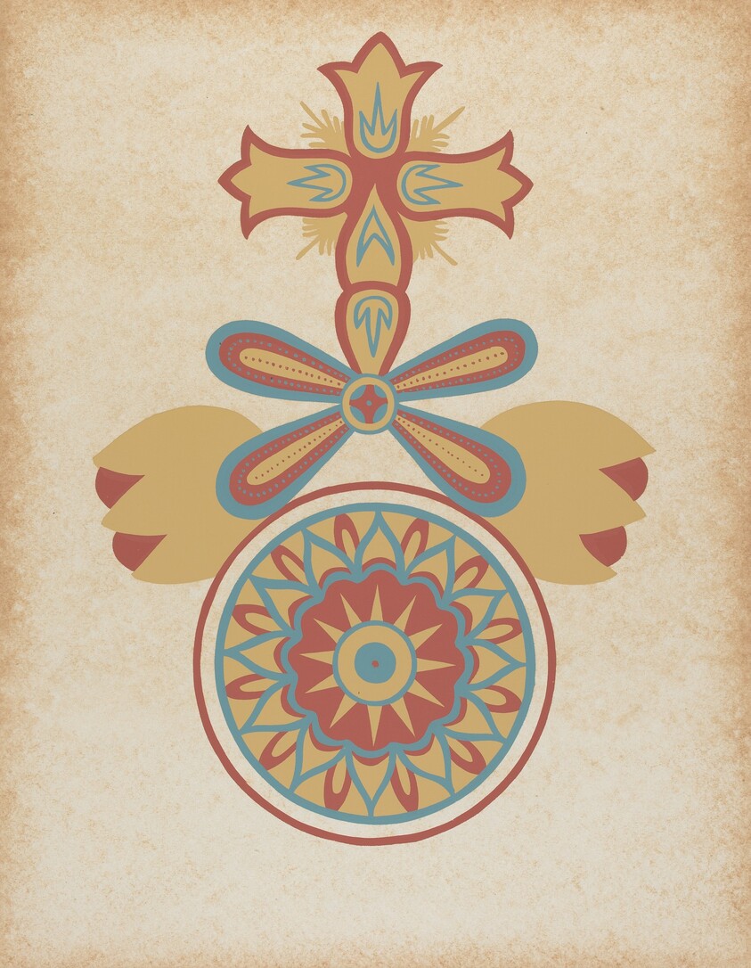 Santa Barbara Mission Doorway Design from the portfolio "Decorative Art of Spanish California"