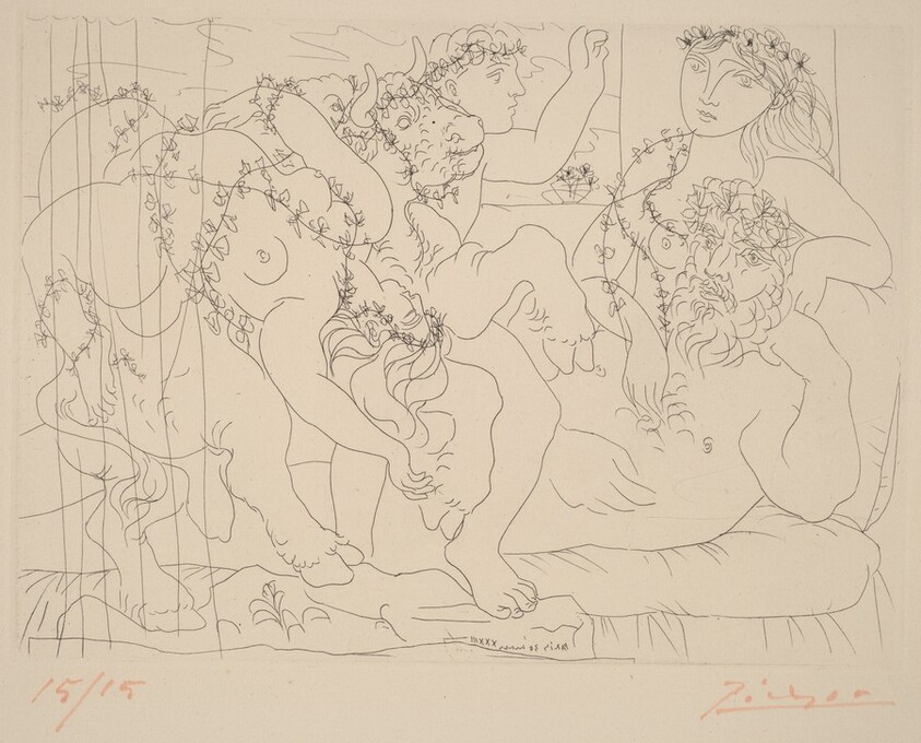 Sculptor, Model, and Boy with a Sculpture Representing the Abduction of Europa (Sculpteur, garçon et modèle avec un groupe sculpté représentant le rapt d'Europe)