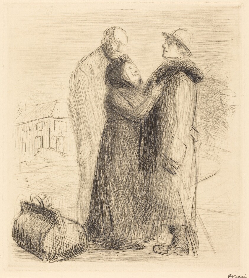 Le départ de l'enfant prodigue (1ère planche, en hauteur) (The Departure of the Prodigal Son) (first plate, vertical)