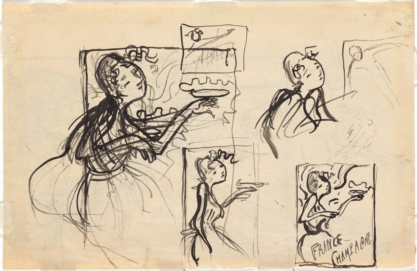 Study for "France-Champagne" [verso]