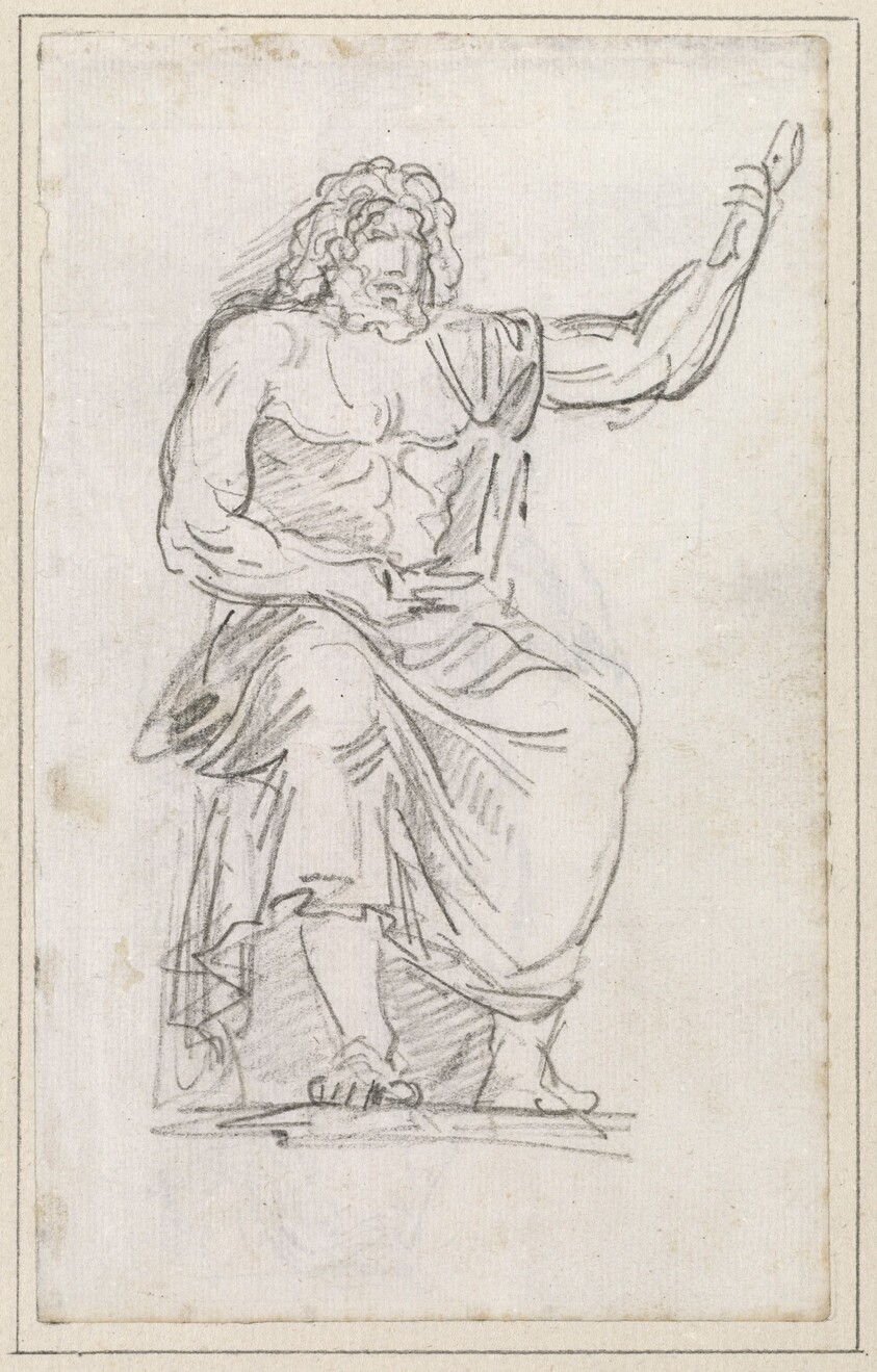 Statue of Jupiter, Seated [recto]