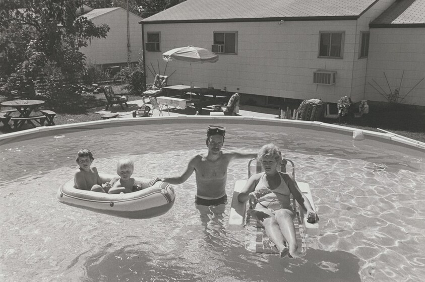 Police officer with family, Long Island, New York