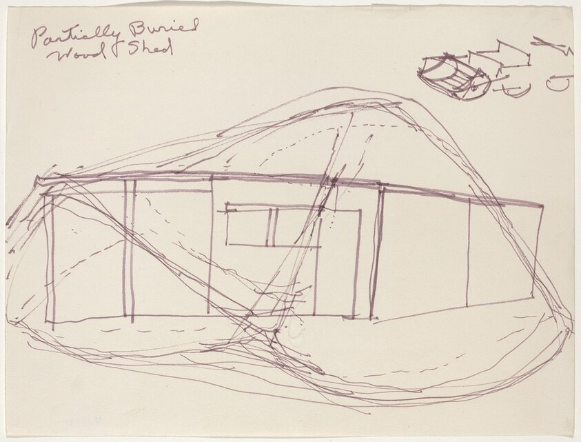 Partially Buried Woodshed [center right]