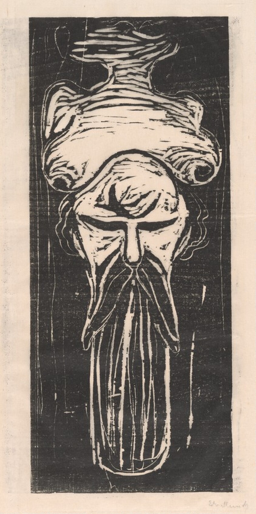 Man's Head Beneath Woman's Breast (Mannshode under kvinnebryst)