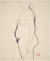 Untitled [standing female nude: side view], Richard Diebenkorn, 1955-1967
