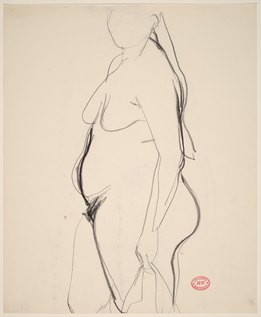 Untitled [standing female nude: side view]
