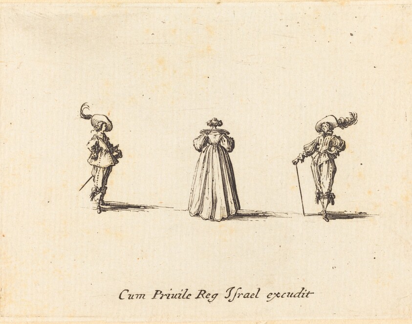 Lady Seen from Behind, and Two Gentlemen