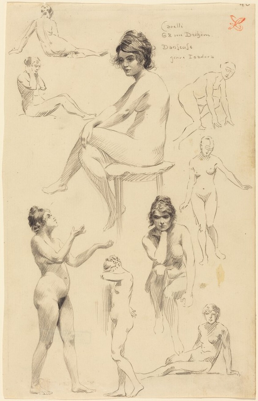 Nine Studies of a Female Nude