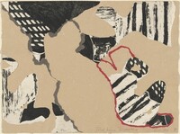 Red Line Drawing, Emma Amos, 1981