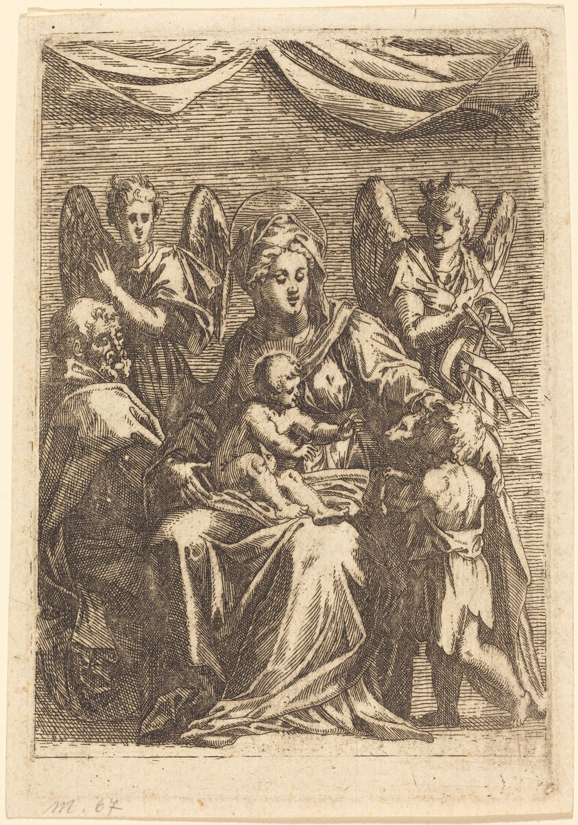The Holy Family with Two Angels