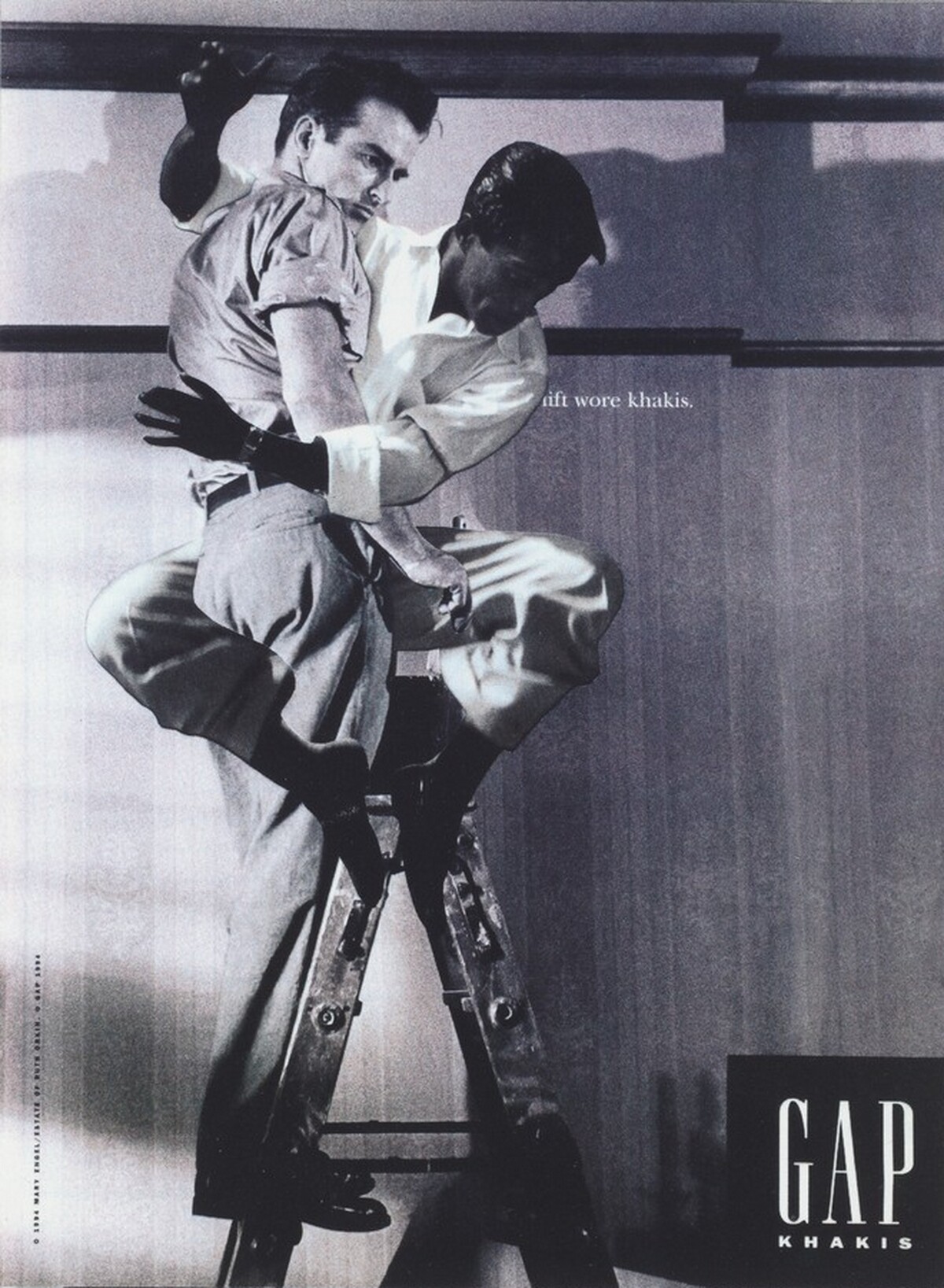 Sammy Davis Jr. Caressing Montgomery Clift on a Ladder Proof #1