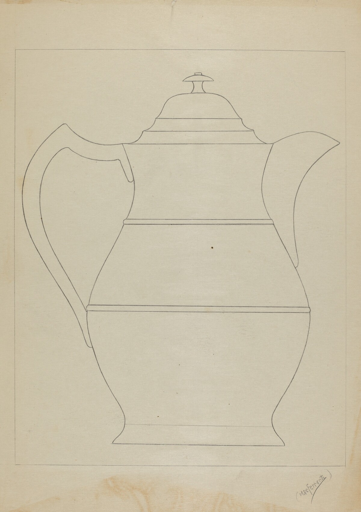 Covered Water Pitcher