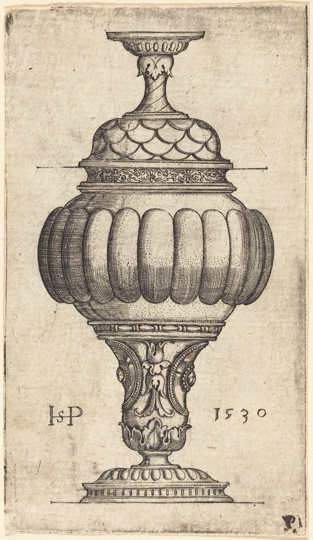 Double Goblet with Oval Decorations